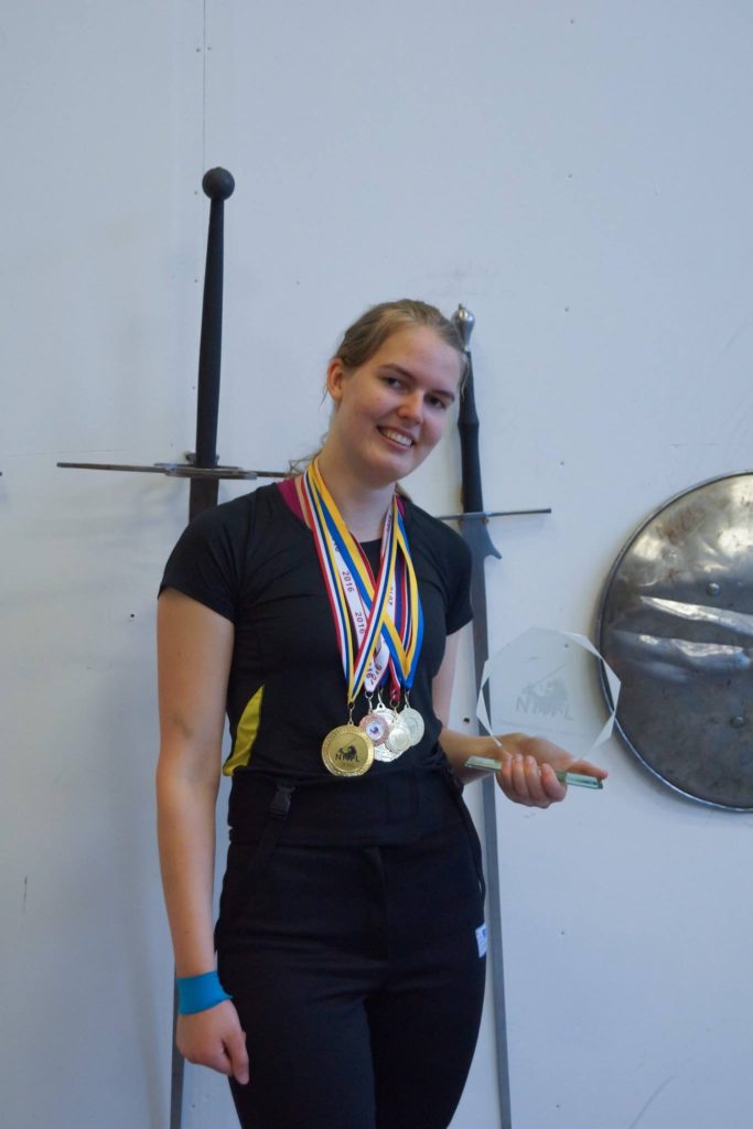 Smile of a winner - 
Sara with all her Nordic League Medals
Photo by : Christopher Warelius
